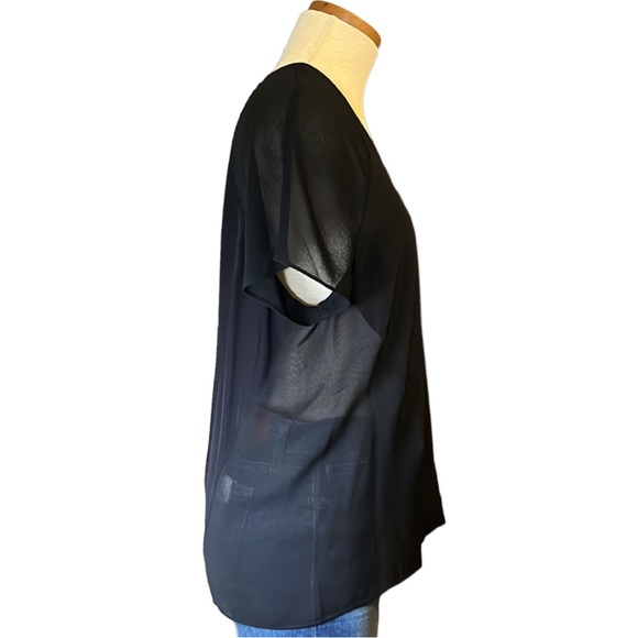 Alexander Wang Semi-Sheer Silk Top, Black, Small - Picture 7 of 10